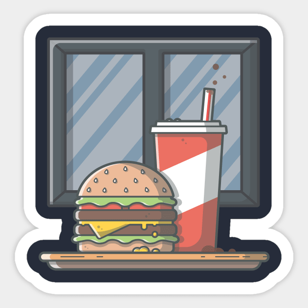 Burger and Soda cartoon Sticker by Catalyst Labs